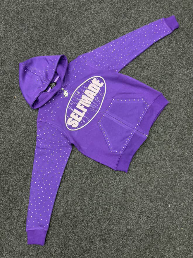 Purple “SELFMADE” Zip-Up