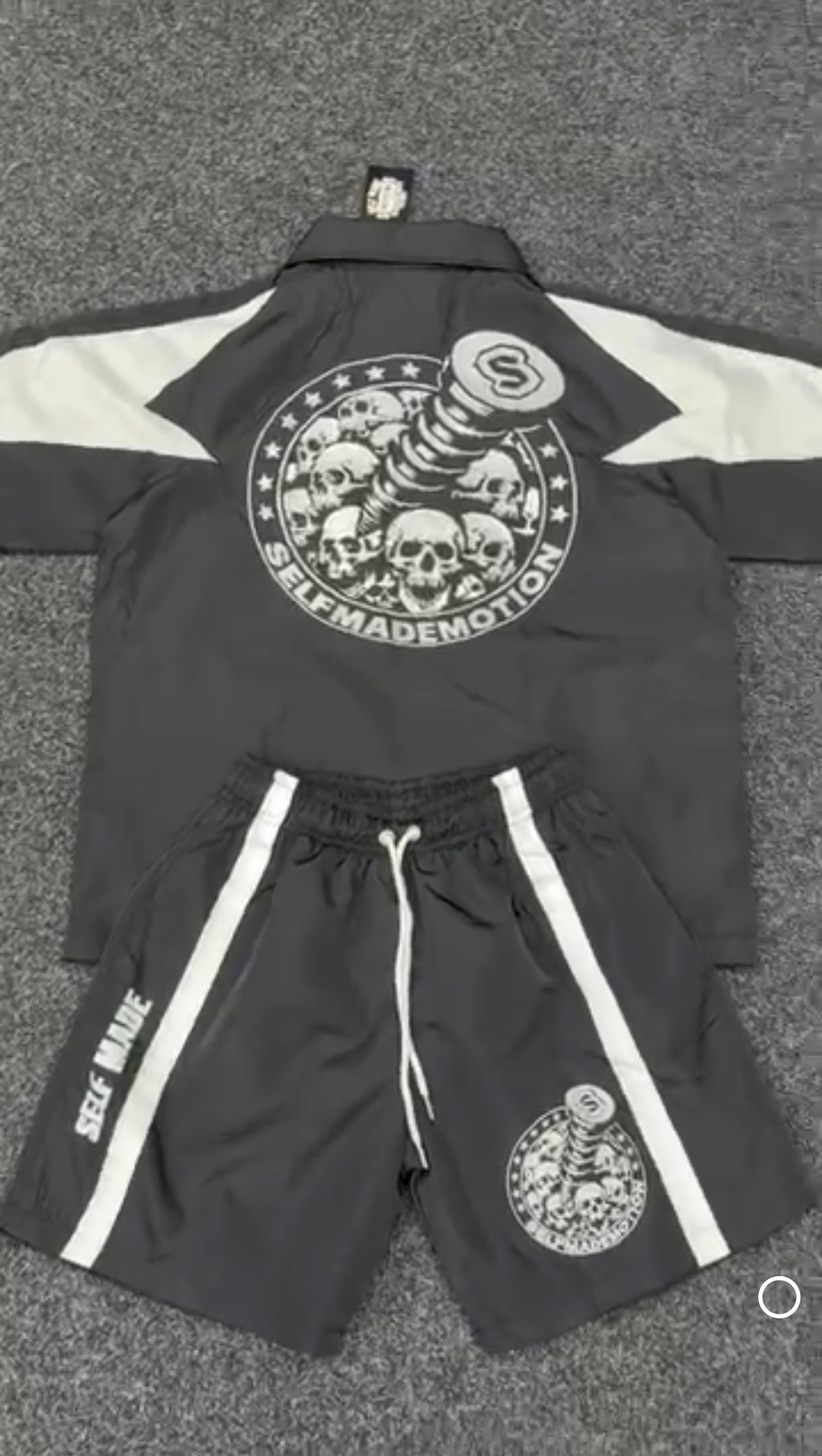 Black "SELFMADE" Short Set