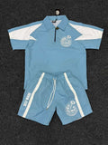 Blue "SELFMADE" Short Set