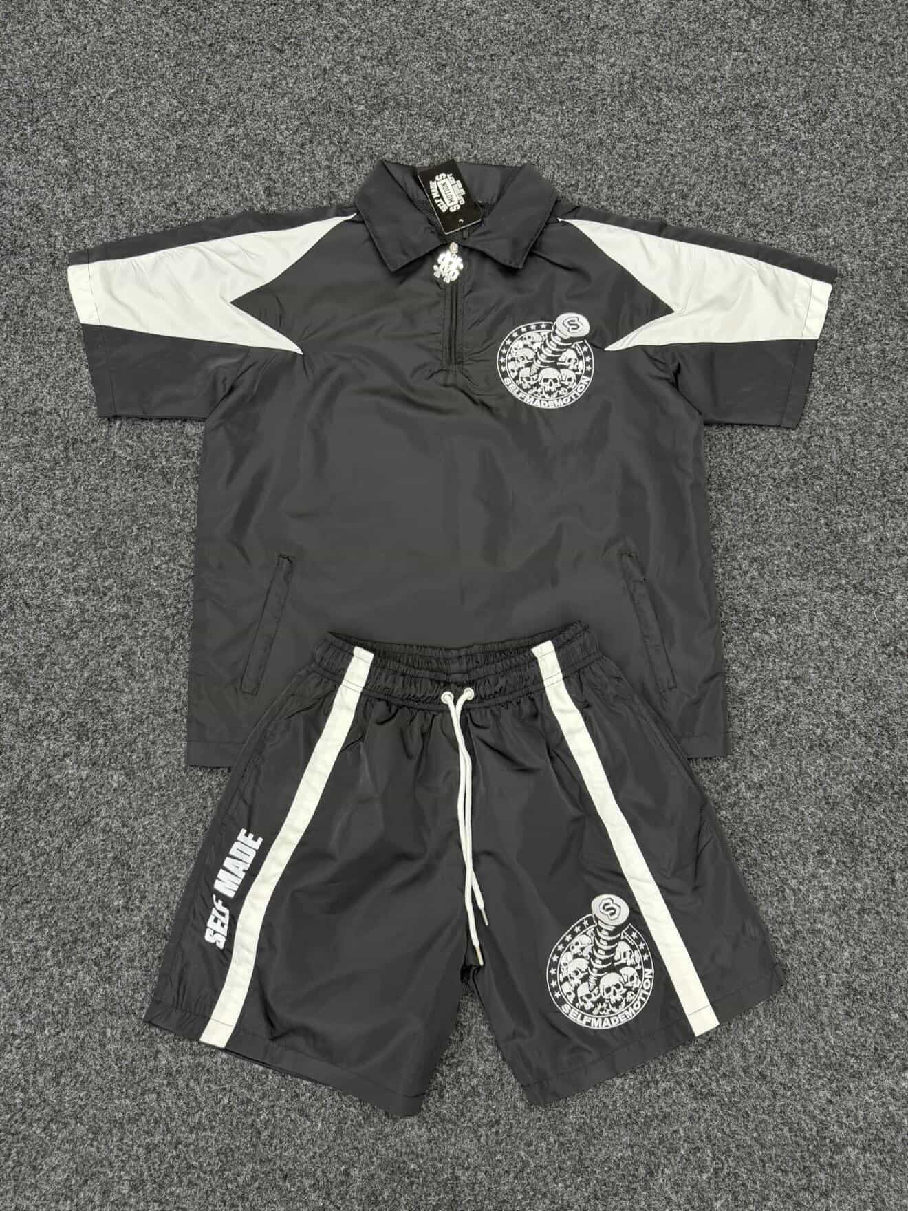 Black "SELFMADE" Short Set