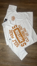 Crop White/Gold "SELFMADE DEPT" Tee