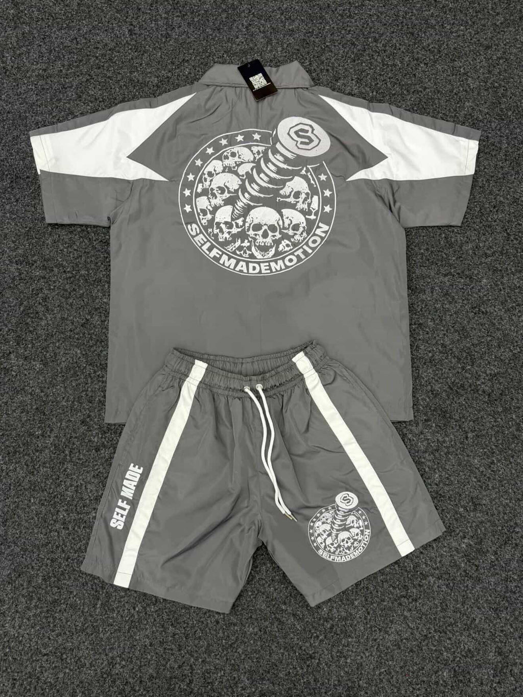 Grey "SELFMADE" Short Set