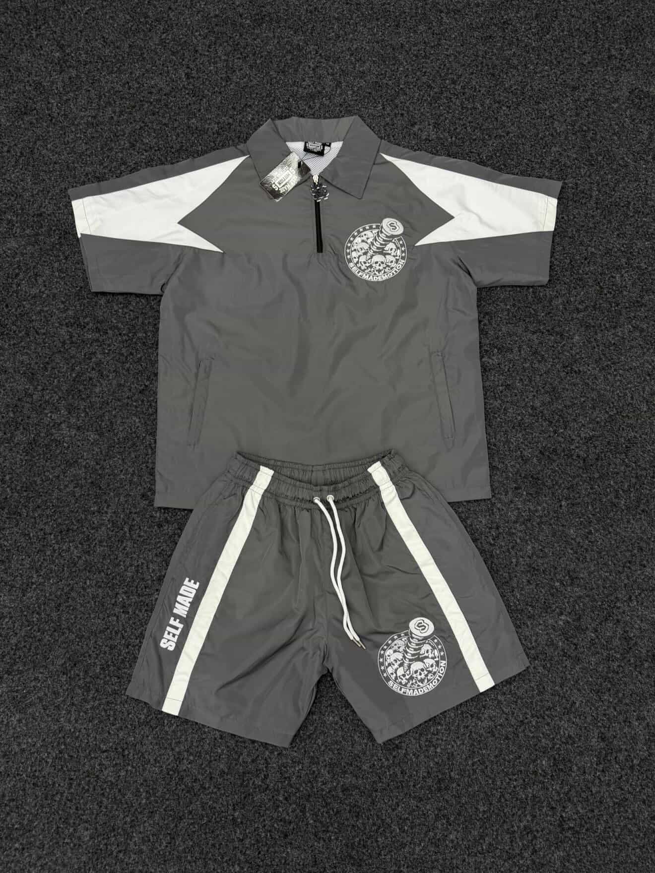 Grey "SELFMADE" Short Set