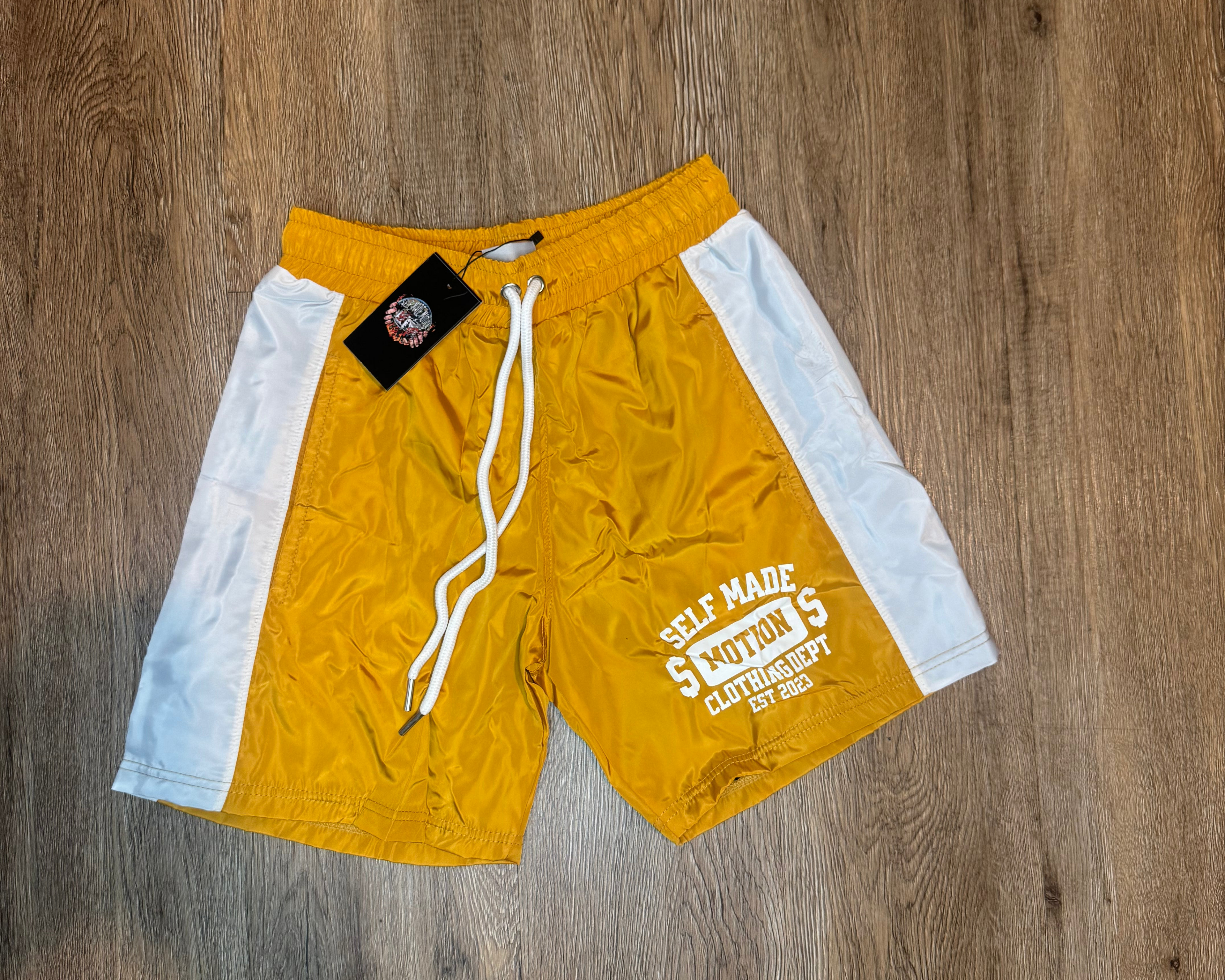 Gold “SELFMADE DEPT” Shorts
