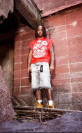 Red "RHINESTONE" Sleeveless Tee